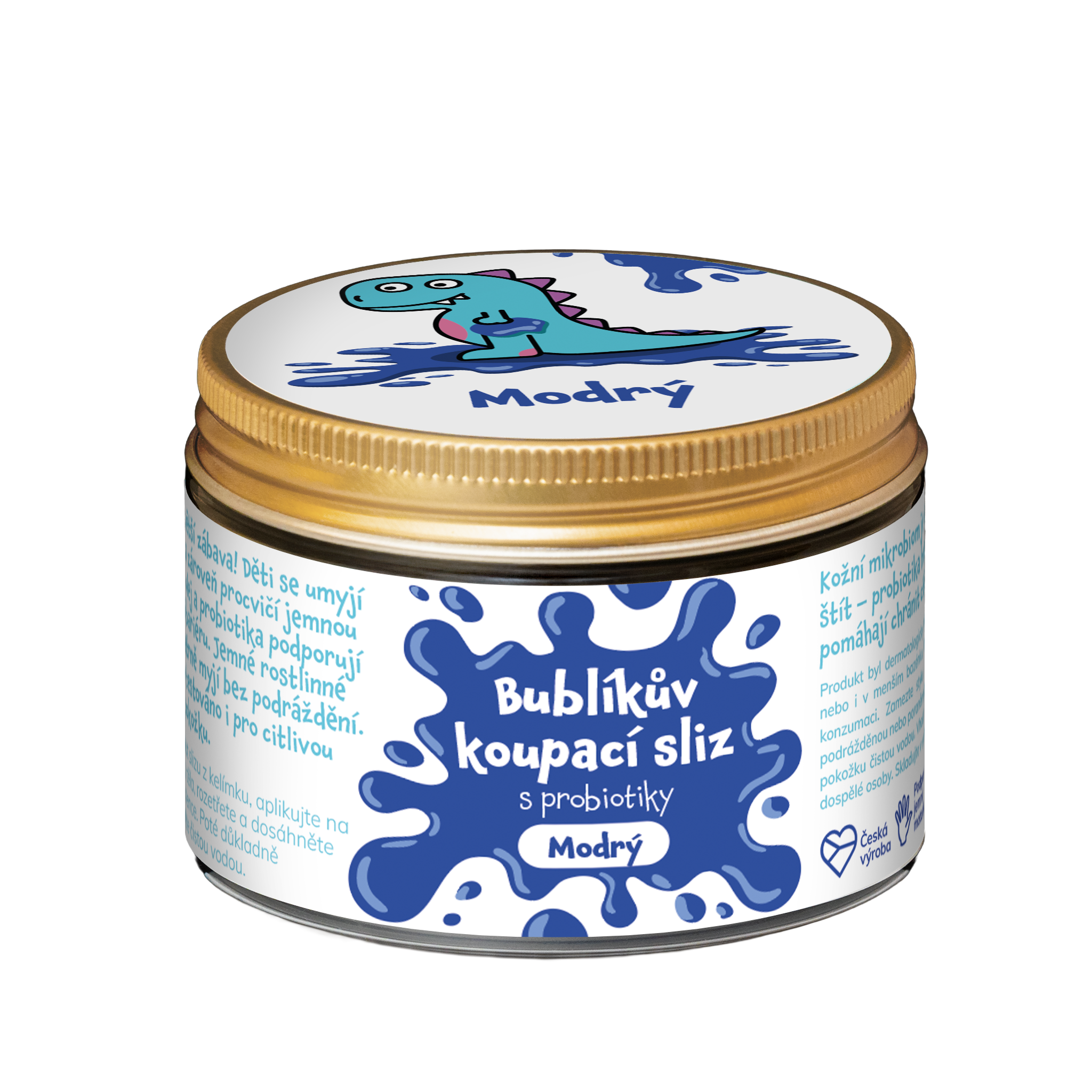 Bublíkův koupací sliz s probiotiky MODRÁ 140 g