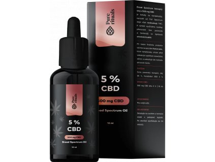 Pure rituals Broad Spectrum CBD olej 5%, 10 ml, 500 mg