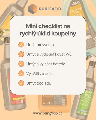Jak na rychlý úklid koupelny bez zdlouhavého drhnutí? 🧼✨ Koupelna je místo, kde chceme relaxovat, ale nánosy vodního...