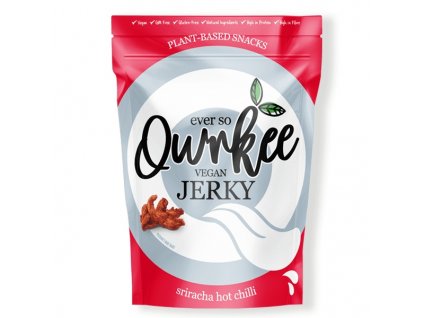 Qwrkee vegan jerky sriracha hot chilli