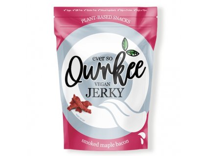 Qwrkee vegan jerky smoked maple bacon