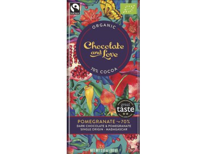 chocolate and love horka cokolada granatove jablko puro shop vegan