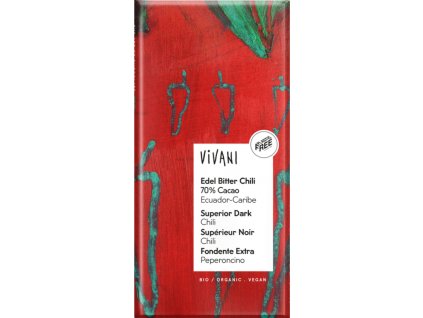 vivani horka cokolada 70 s chilli bio