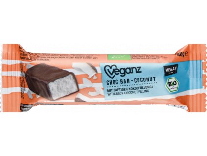 veganz cokoladova tycinka s kokosem bio