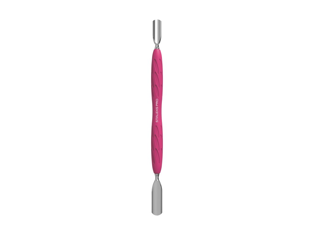 Manicure pusher with silicone handle UNIQ 10 TYPE 1 (wide rounded pusher + narrow rounded pusher)
