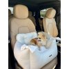 Luxusná autosedačka pre psíky – White Elegance