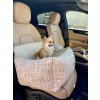 Luxusná Tweed autosedačka pre psíky – ružovo-béžová