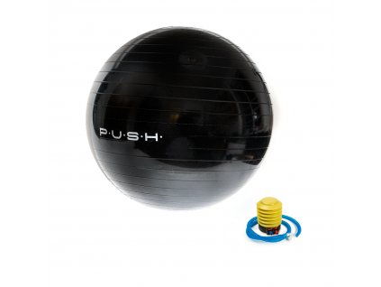 Gymnastický míč 65 cm černý - Gym Ball PUSH