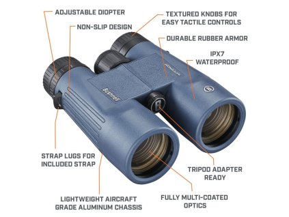 607503 dalekohled bushnell h2o 10x42mm vodotesny tmave modry