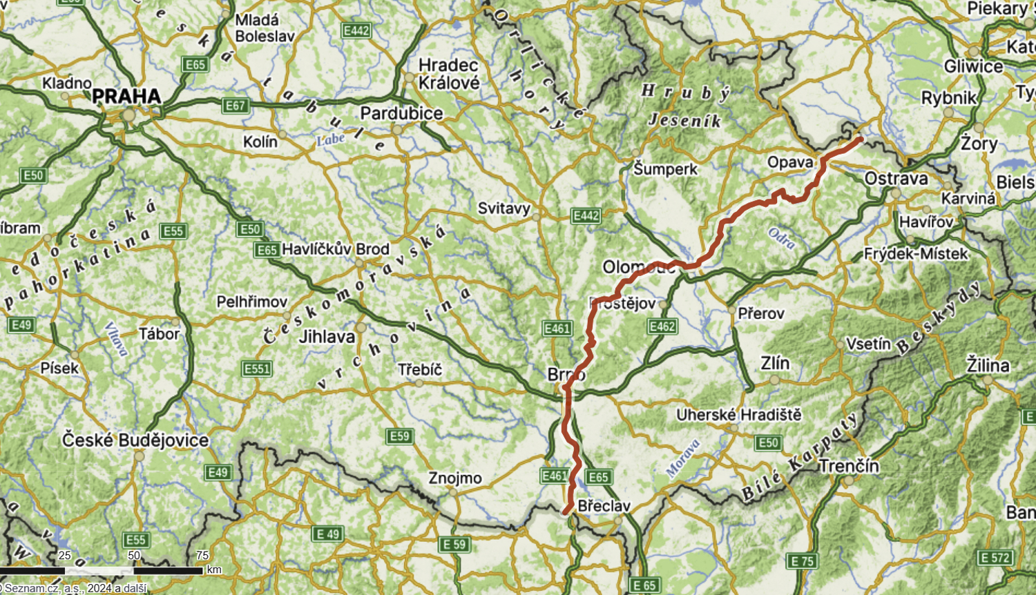 Kudy vede Svatojakubská cesta přes Moravu?