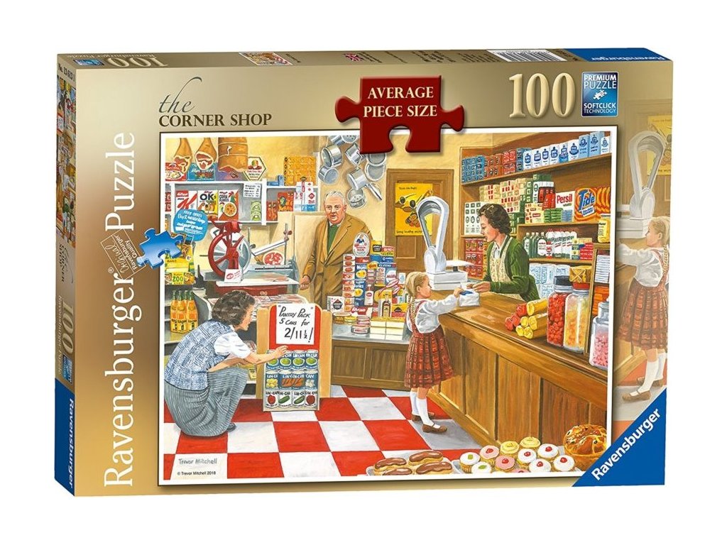 RAVENSBURGER Puzzle Obchod na rohu ulice 100 dílků