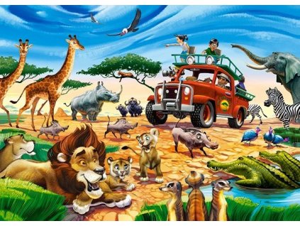 CASTORLAND Puzzle Dobrodružství na safari 180 dílků