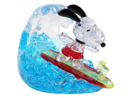 HCM KINZEL 3D Crystal puzzle Surfující Snoopy 41 dílků