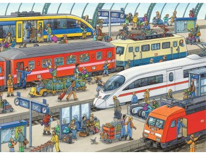 RAVENSBURGER Puzzle Železniční stanice 60 dílků