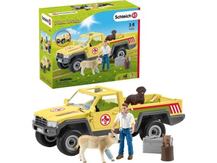 Schleich 42503 Záchranné terénní auto s veterinářem