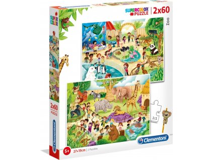 CLEMENTONI Puzzle Zoo 2x60 dílků