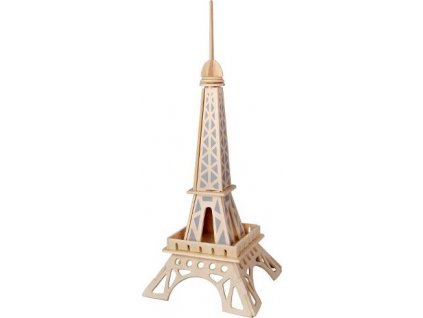 WOODEN TOY , WCK 3D puzzle Eiffelova věž mini
