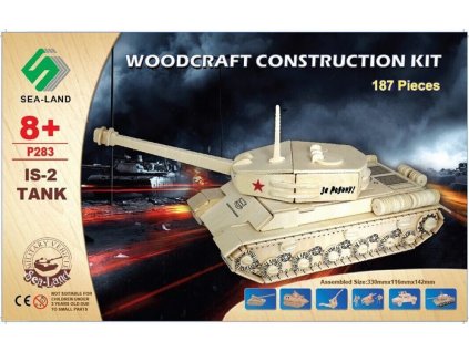 WOODEN TOY , WCK 3D puzzle Tank IS-2