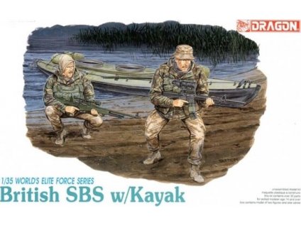 Model Kit figurky 3023 - BRITISH SBS w/KAYAK (1:35)