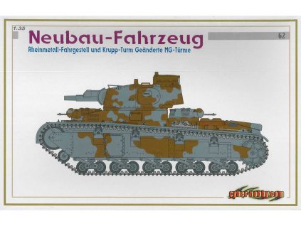 Model Kit tank 6666 - NEUBAU-FAHRZEUG RHEINMETALL-FAHRGESTELL UND KRUPP-TRUM GEÄNDERTE MG-TÜRME (1:35)