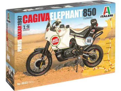 Model Kit motorka 4643 - Cagiva "Elephant" 850 Paris-Dakar 1987 (1:9)