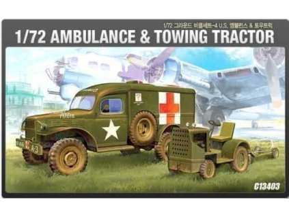 Model Kit military 13403 - US AMBULANCE & TRACTOR (1:72)