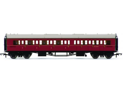 Vagón osobní HORNBY R4766 - BR Collett Coach Corridor Composite LH, Maroon