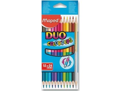 MAPED Pastelky trojboké DUO Color'Peps 12ks