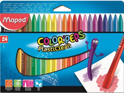 MAPED Trojhranné plastové pastely Color'Peps PlastiClean 24ks