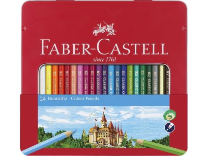 Faber-Castell Pastelky 24ks v plechovém pouzdře