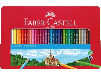 Faber-Castell Pastelky 36ks v plechovém pouzdře