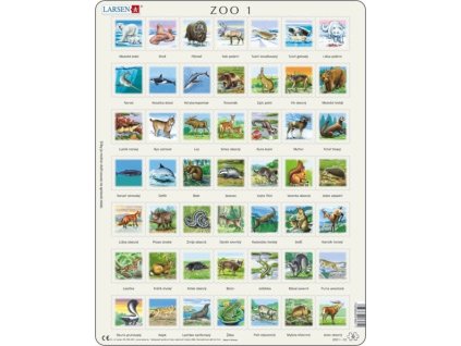 LARSEN Puzzle Zvířata severní polokoule (ZOO 1) 49 dílků