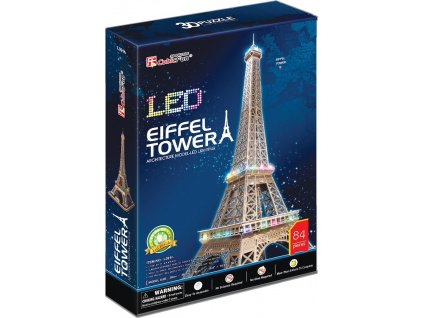 CUBICFUN Svítící 3D puzzle Eiffelova věž 84 dílků