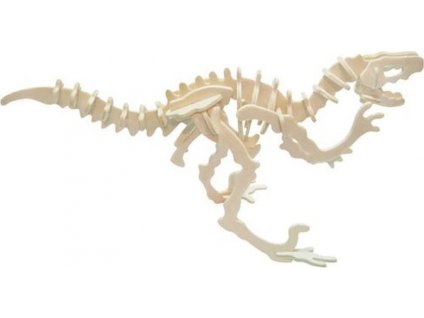 WOODEN TOY , WCK 3D puzzle Velociraptor malý