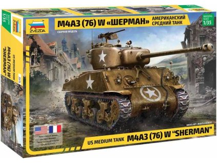 Model Kit tank 3676 - M4 A3 (76mm) Sherman Tank (1:35)