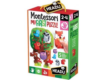 HEADU Moje první puzzle Les s 5 dřevěnými figurkami (Montessori)