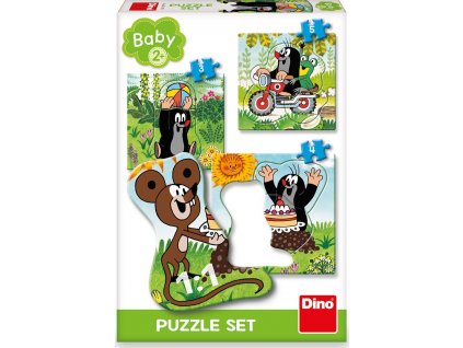 DINO Baby puzzle Krtek na louce 3v1 (3,4,5 dílků)