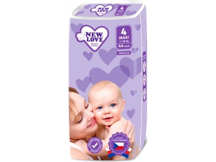 Dětské jednorázové pleny New Love Premium comfort 4 MAXI 7-18 kg 44 ks