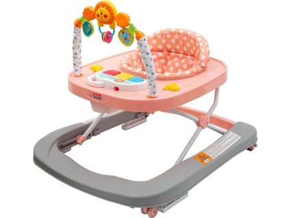 Dětské chodítko se silikonovými kolečky New Baby Forest Kingdom Pink