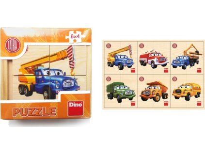 DINO Dřevěné puzzle Tatra 6x4 dílky