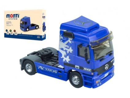 Stavebnice Monti System MS 53.1 Actros L (modrý) 1:48 v krabici 22x15x6cm