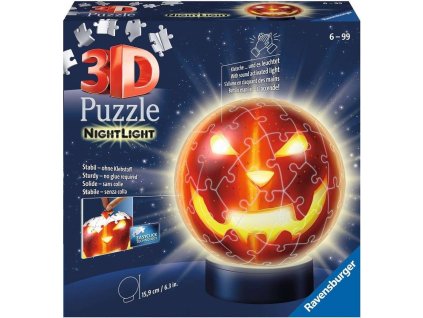 RAVENSBURGER Svítící puzzleball Dýňová hlava 74 dílků