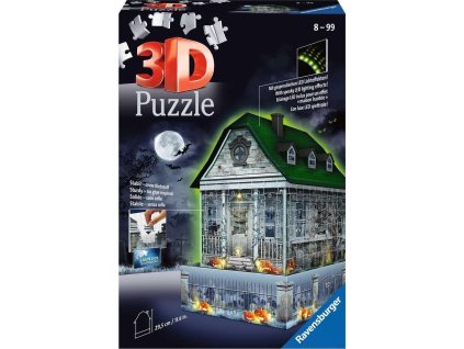 RAVENSBURGER Svítící 3D puzzle Noční edice Strašidelný dům 257 dílků