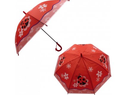 Deštník 66cm vystřelovací s píšťalkou mix barev
