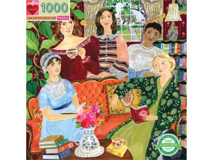 EEBOO Čtvercové puzzle Čtenářský klub Jane Austen 1000 dílků