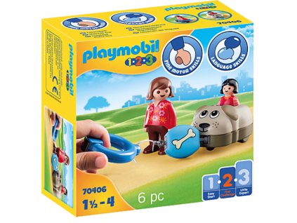 PLAYMOBIL® 1.2.3 70406 Můj tahací pejsek