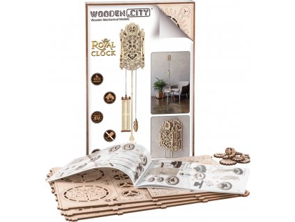 WOODEN CITY 3D puzzle Královské hodiny 126 dílů