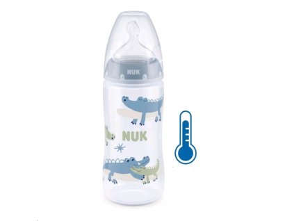 Kojenecká láhev NUK FC+Temperature Control 300 ml BOX-Flow Control savička blue