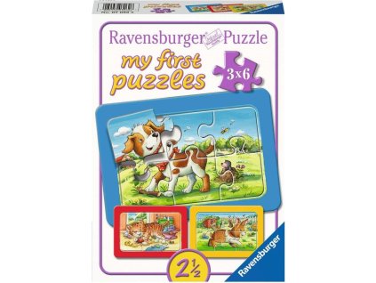 RAVENSBURGER Moje první puzzle Zvířecí kamarádi 3x6 dílků