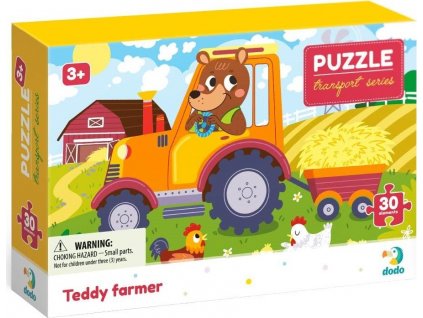 DODO Puzzle Doprava: Farmář Teddy 30 dílků